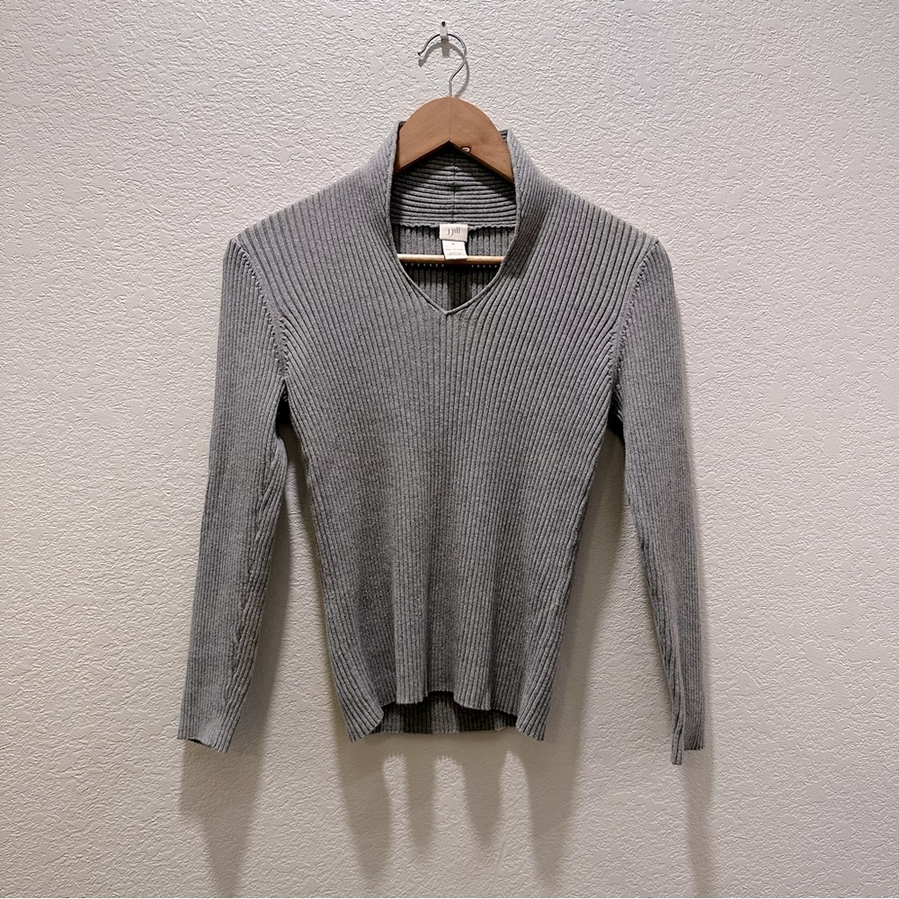 J.Jill | Wool Sweater | Unique Collar & V-Neck | S